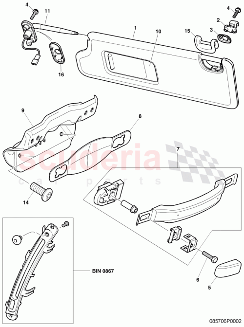 Part Diagram for Bentley 3W0 857 551 P