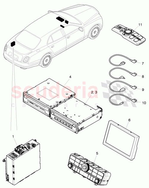 Part Diagram for Bentley 3Y0 907 595 J