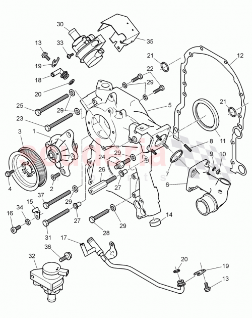 Part Diagram for Bentley 07V121724A