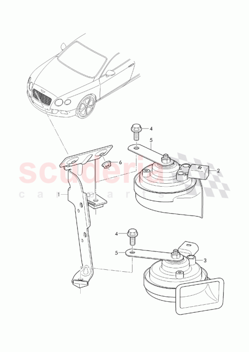 Part Diagram for Bentley 3B0 951 107