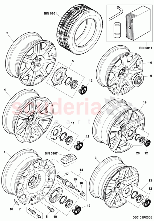 Part Diagram for Bentley 3W0601025AC