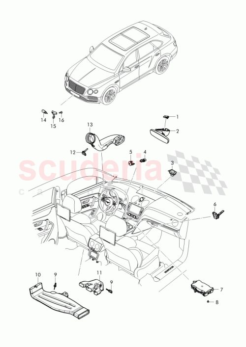 Part Diagram for Bentley 3D0907543A