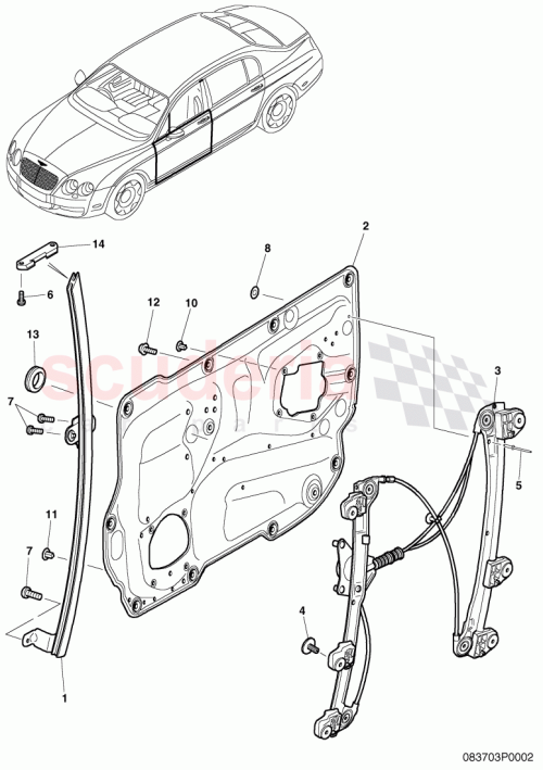 Part Diagram for Bentley 3W5837409H