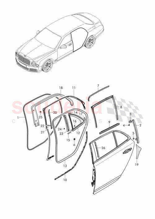 Part Diagram for Bentley 3Y5 839 440 E