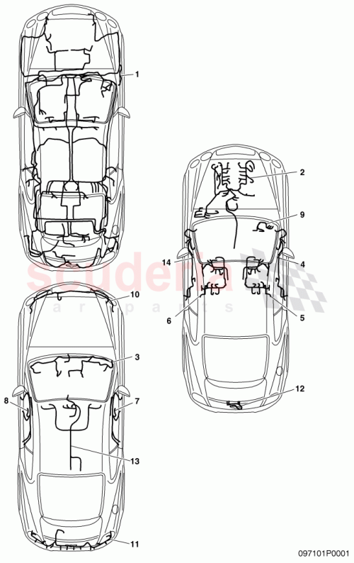 Part Diagram for Bentley 3W1971051E