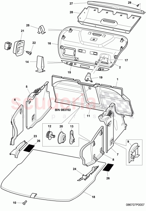 Part Diagram for Bentley 3W8867714P