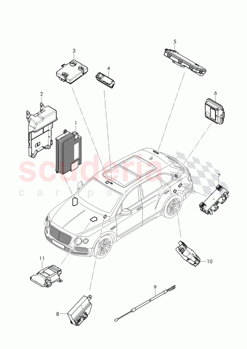Part Diagram for Bentley 4M0 907 114