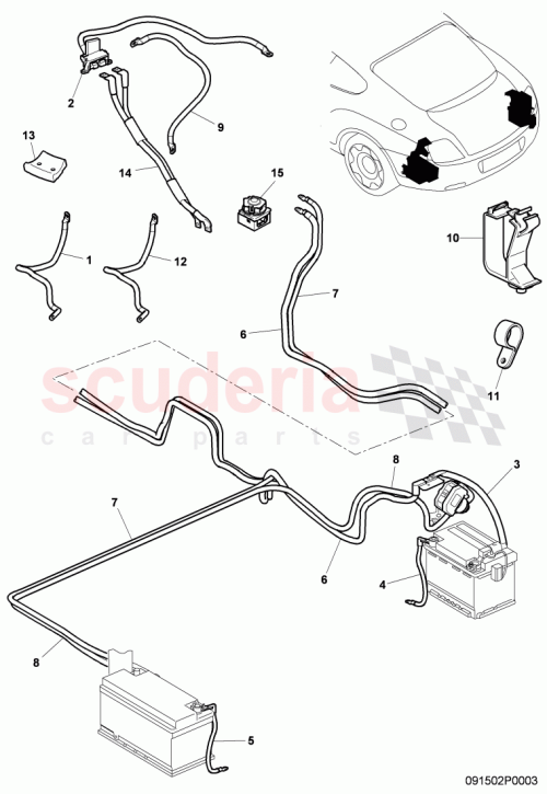 Part Diagram for Bentley 3W0971109B