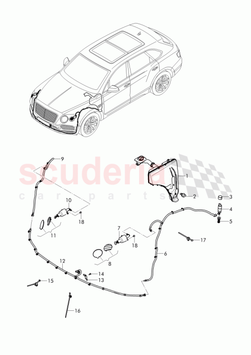 Part Diagram for Bentley 3D0 971 838 K