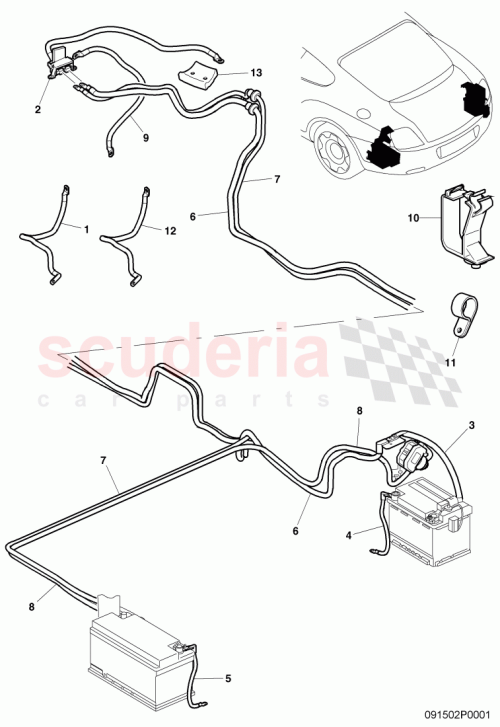 Part Diagram for Bentley 3W0 971 349 S