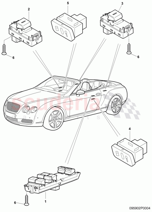 Part Diagram for Bentley 3W3959857D
