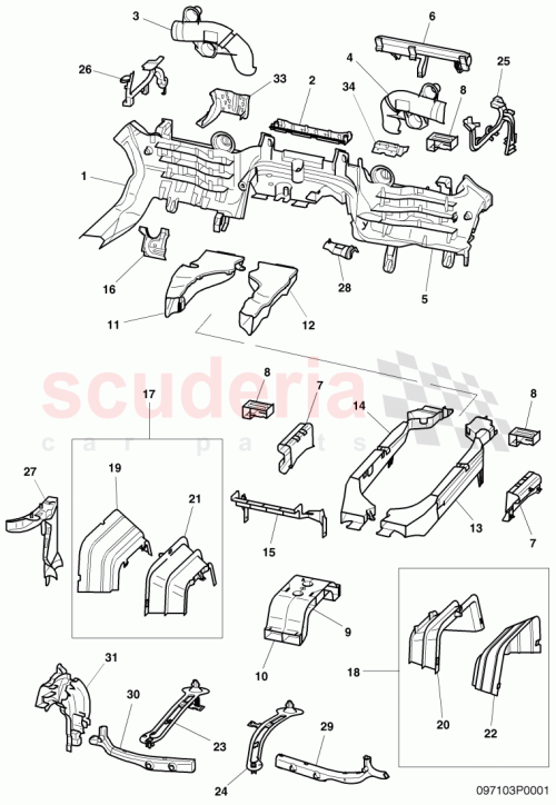Part Diagram for Bentley 3D1971615D