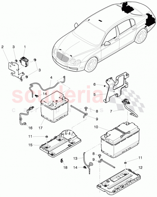 Part Diagram for Bentley 000 915 105 DC