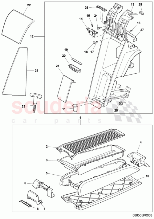 Part Diagram for Bentley 3W7885925A