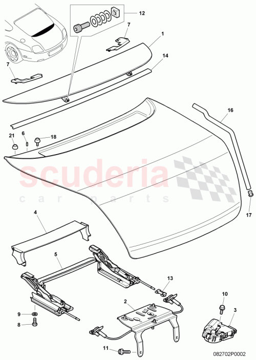 Part Diagram for Bentley 3W8827489C