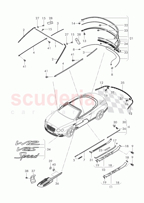 Part Diagram for Bentley 3W7 853 982 G