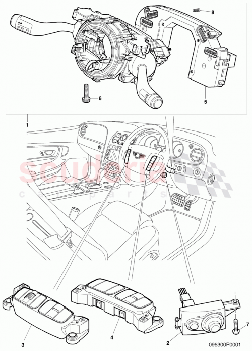 Part Diagram for Bentley 3W0 953 507 T