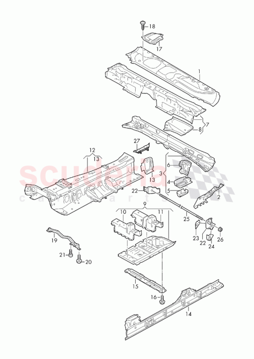 Part Diagram for Bentley 4M0803135E