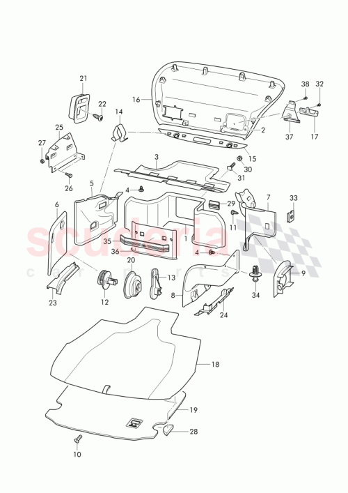 Part Diagram for Bentley 3W7867714J