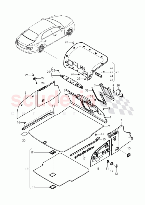 Part Diagram for Bentley 4W0 867 714 D