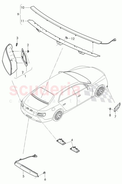 Part Diagram for Bentley 4W0 945 703 B