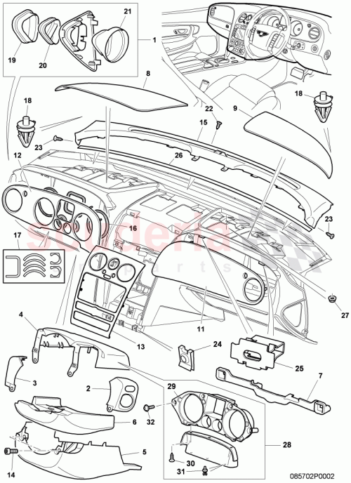 Part Diagram for Bentley 3W0857243G