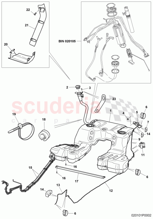 Part Diagram for Bentley 3W0 201 021 BH