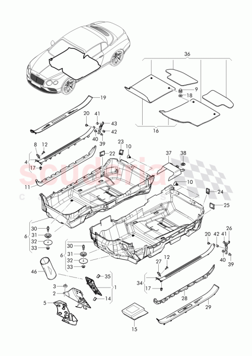 Part Diagram for Bentley 3W7863367E