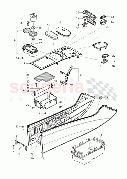 Part Diagram for Bentley 3W3 863 243 N