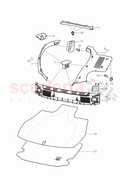 Part Diagram for Bentley 3W7 863 668 E