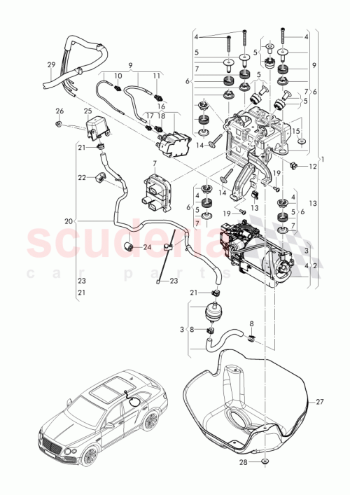 Part Diagram for Bentley 4M0 616 091 G