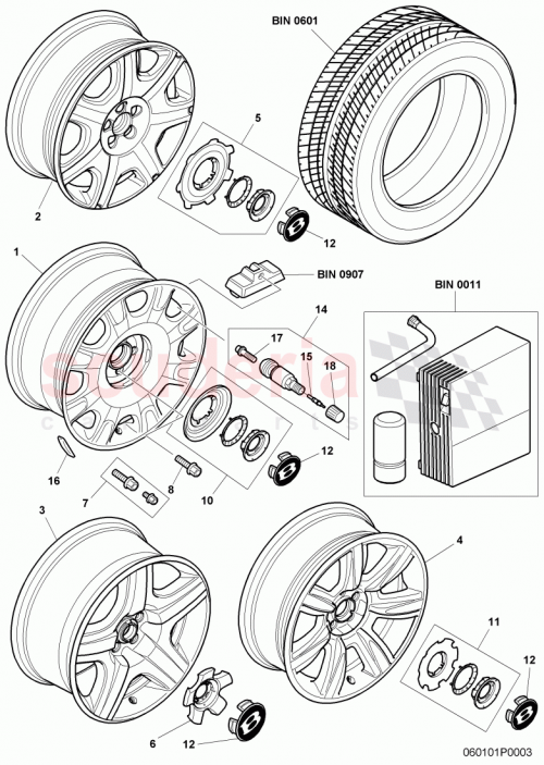 Part Diagram for Bentley 3W0 601 025 G