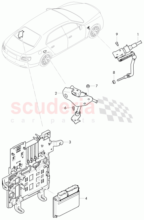 Part Diagram for Bentley 4W0 616 576 A