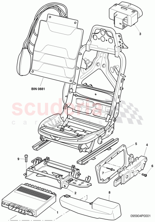 Part Diagram for Bentley 3W0959759E