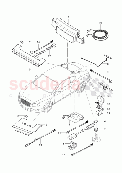 Part Diagram for Bentley 3W2 998 525