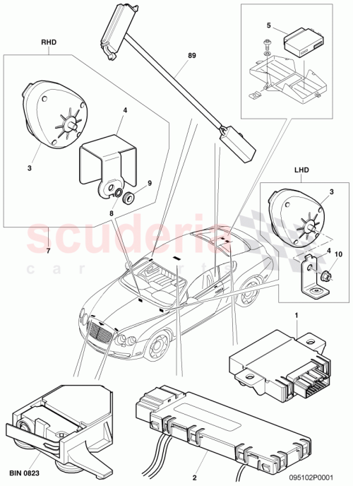 Part Diagram for Bentley WHT 000 083