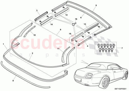 Part Diagram for Bentley 3W7845429