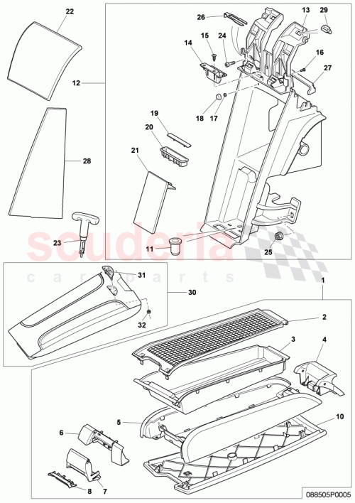 Part Diagram for Bentley 3W7 885 075 C