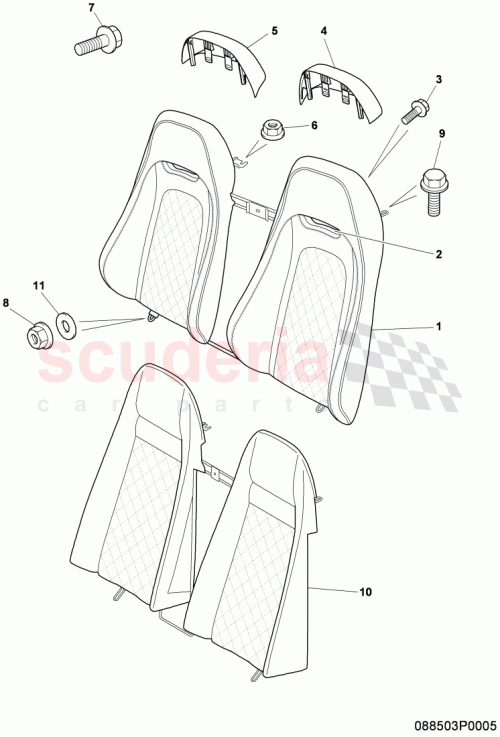 Part Diagram for Bentley 3W7885327