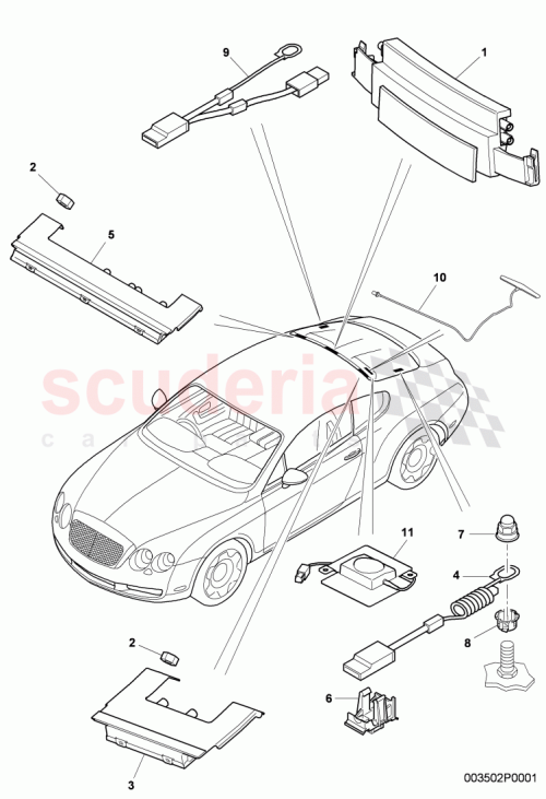 Part Diagram for Bentley 3W0 035 225 BD