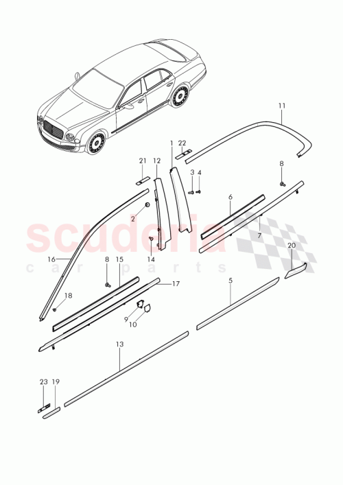 Part Diagram for Bentley 3Y5 839 638 C