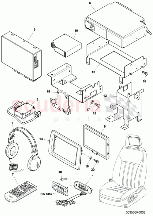 Part Diagram for Bentley 3W5 907 394 A