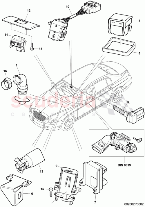 Part Diagram for Bentley 3W0919248