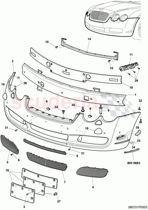 Part Diagram for Bentley 3W0807105AG