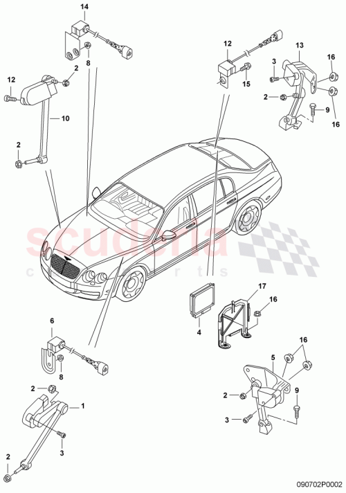 Part Diagram for Bentley 4E0616571E