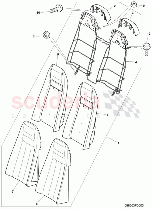 Part Diagram for Bentley 3W7885805A