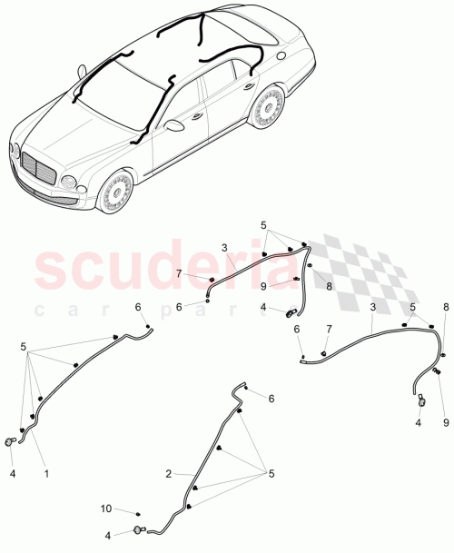Part Diagram for Bentley 3Y4 877 222 B