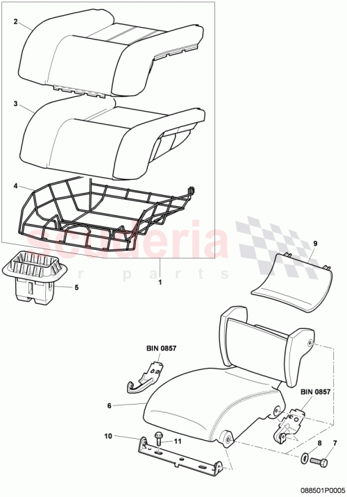 Part Diagram for Bentley 3W3886373