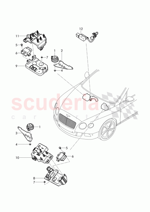 Part Diagram for Bentley 3W1 971 367