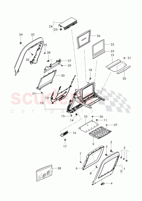 Part Diagram for Bentley 3Y0 882 699 D